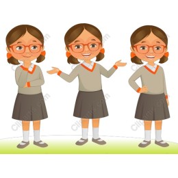 Cheerful Schoolgirl