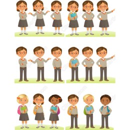 Charming School Children Set