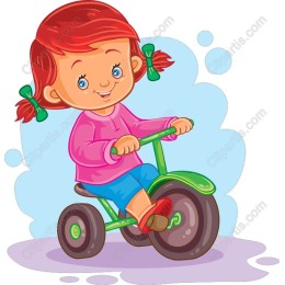 Cheerful Girl Tricycle