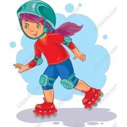 Vibrant Roller Skating Girl