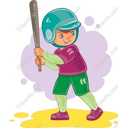 Colorful Young Baseball Player