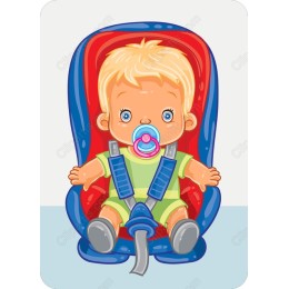 Adorable Baby in Car Seat