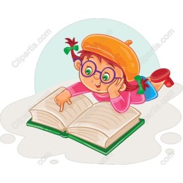 Whimsical Reading Girl