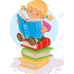 Cheerful Girl Reading