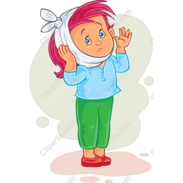 Charming Girl with Bandage