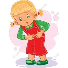 Charming Little Girl in Red Overalls
