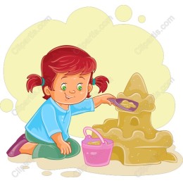 Cheerful Sandcastle Builder