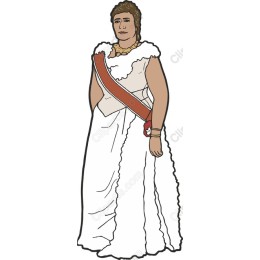 Regal Elegance: Timeless Lady in White Gown