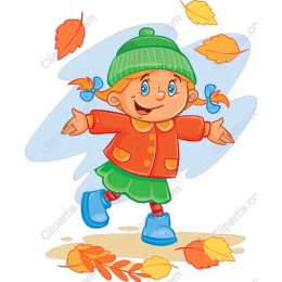 Autumn Joy: Cheerful Girl