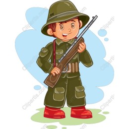 Cheerful Young Soldier