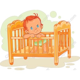 Adorable Baby in Crib