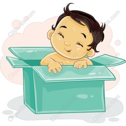 Charming Baby in a Box