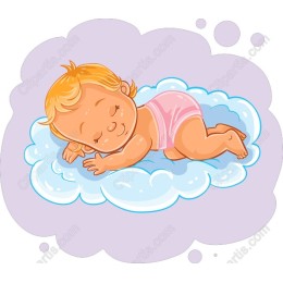 Sleeping Baby on a Cloud