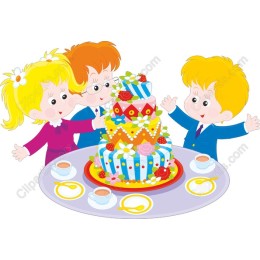 Cheerful Kids Cake Celebration