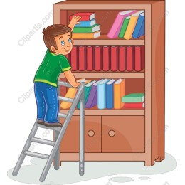 Cheerful Boy Climbing Ladder