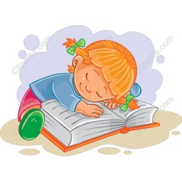 Cozy Dreamer: Girl Sleeping on Book