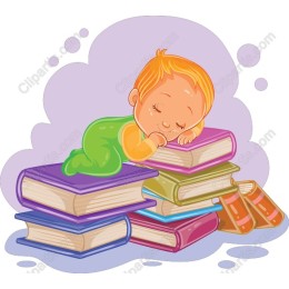Whimsical Baby Dreaming on Books