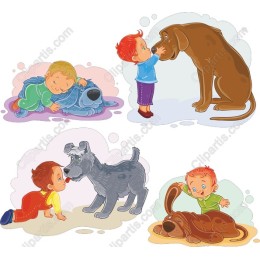 Playful Bond: Kids and Dogs