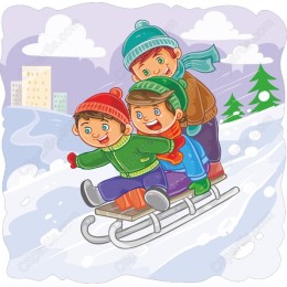 Joyful Winter Sledding