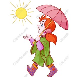 Cheerful Girl Under the Sun