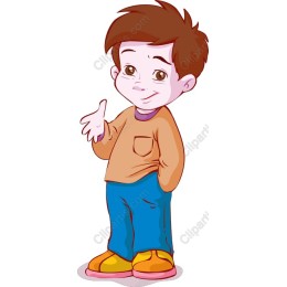 Playful Young Boy Cartoon