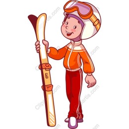 Cheerful Young Skier