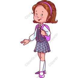 Cheerful Schoolgirl