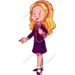 Cheerful Schoolgirl