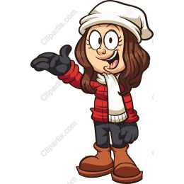 Cheerful Winter Girl