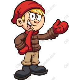 Winter Joy: Cheerful Kid