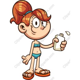 Playful Summer Girl with Sunscreen