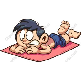 Whimsical Boy on Yoga Mat
