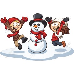 Winter Wonderland Kids & Snowman