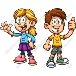 Cheerful Cartoon Children