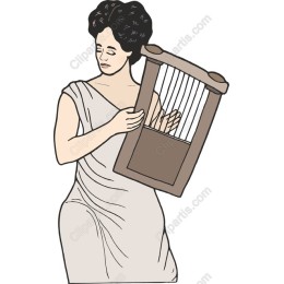 Elegant Classical Woman with Lyre