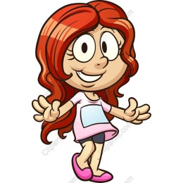 Cheerful Red-Haired Girl