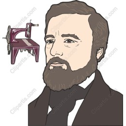 Vintage Sewing Machine & Historical Figure