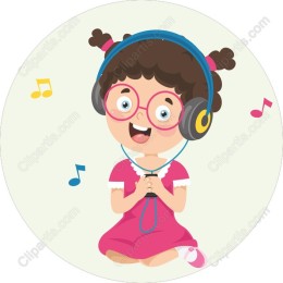 Cheerful Music Girl