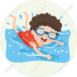 Joyful Child Swimming