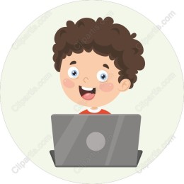 Happy Boy with Laptop