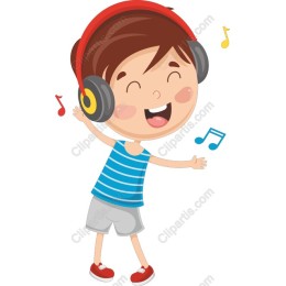 Joyful Dancing Boy with Headphones
