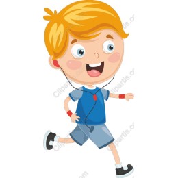 Energetic Jogging Boy