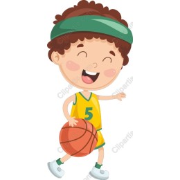 Cheerful Basketball Kid