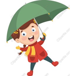 Joyful Child with Umbrella