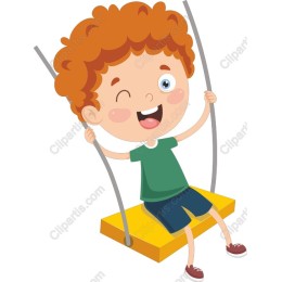 Cheerful Boy Swinging