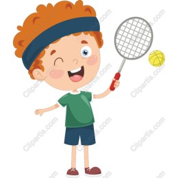 Cheerful Tennis Boy