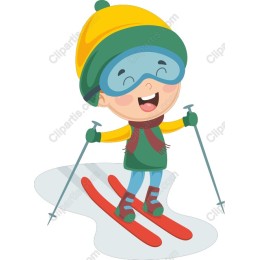 Cheerful Child Skier