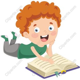 Cheerful Boy Reading