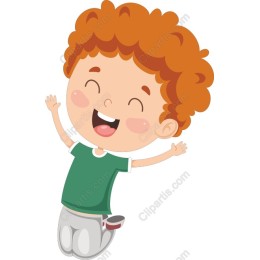 Cheerful Cartoon Boy