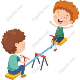 Playful Seesaw Kids